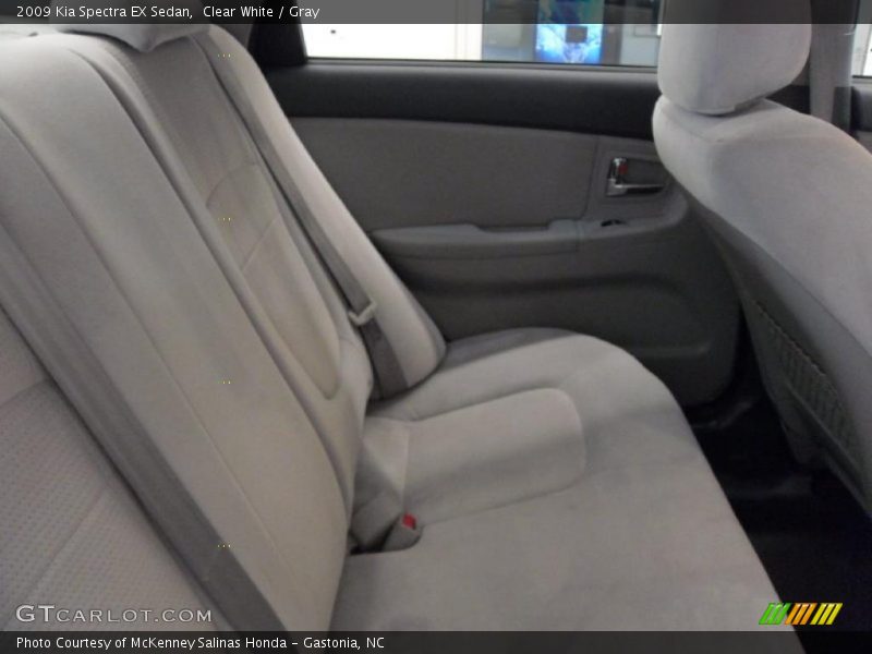 Clear White / Gray 2009 Kia Spectra EX Sedan