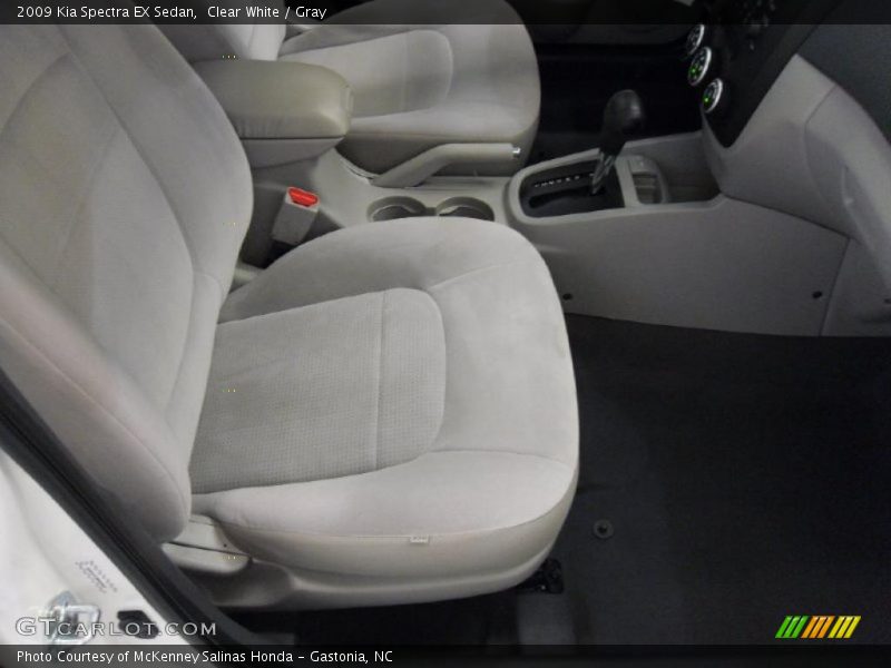 Clear White / Gray 2009 Kia Spectra EX Sedan