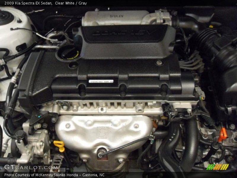 Clear White / Gray 2009 Kia Spectra EX Sedan