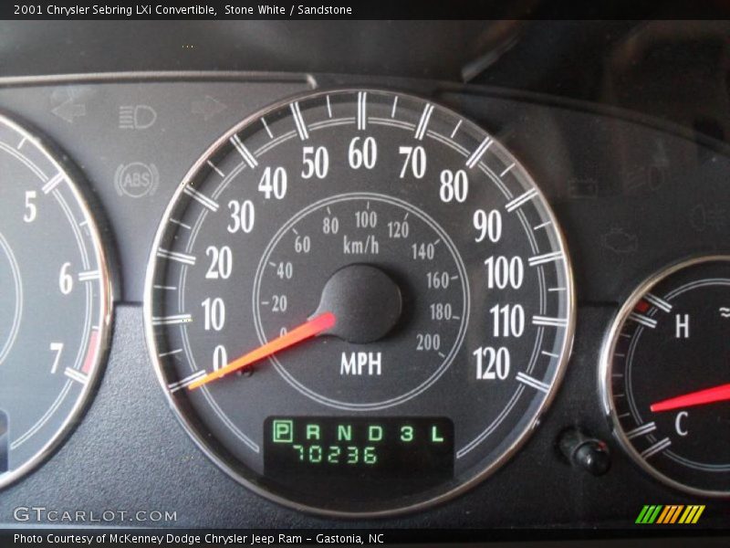 Stone White / Sandstone 2001 Chrysler Sebring LXi Convertible