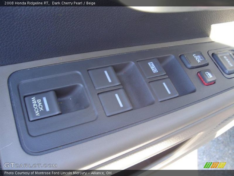 Dark Cherry Pearl / Beige 2008 Honda Ridgeline RT