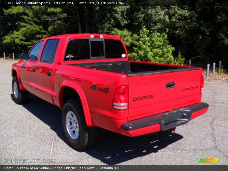 Flame Red / Dark Slate Gray 2003 Dodge Dakota Sport Quad Cab 4x4