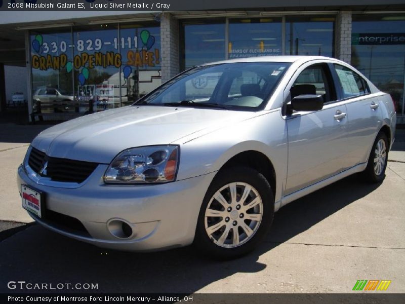Liquid Silver Metallic / Gray 2008 Mitsubishi Galant ES