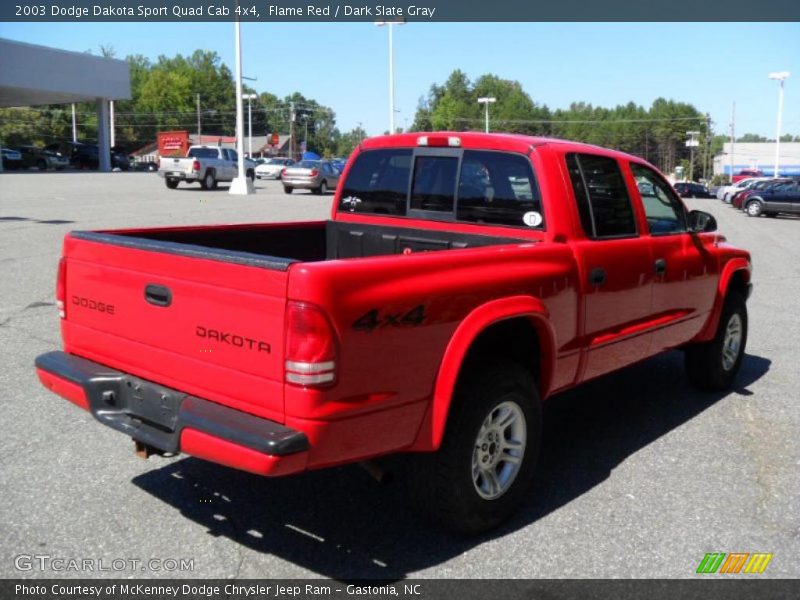 Flame Red / Dark Slate Gray 2003 Dodge Dakota Sport Quad Cab 4x4