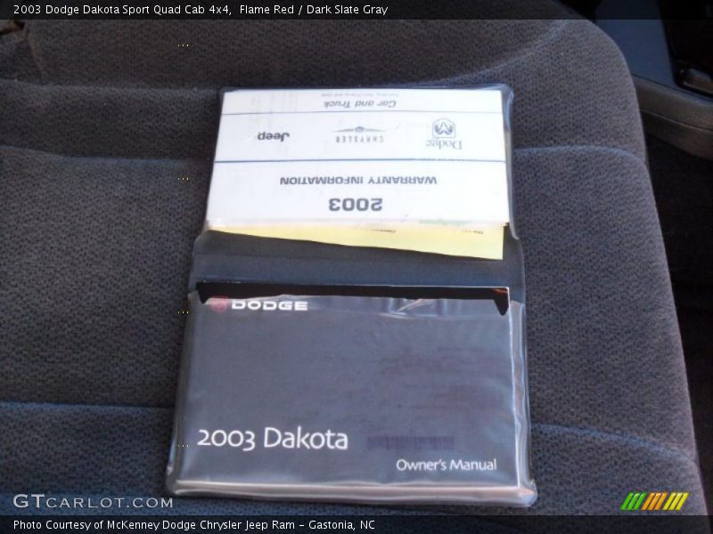 Flame Red / Dark Slate Gray 2003 Dodge Dakota Sport Quad Cab 4x4