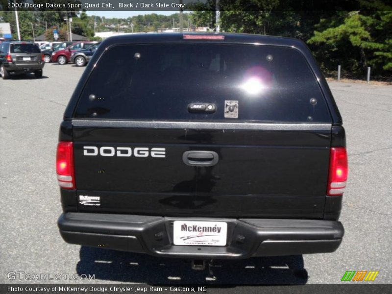 Black / Dark Slate Gray 2002 Dodge Dakota Sport Quad Cab