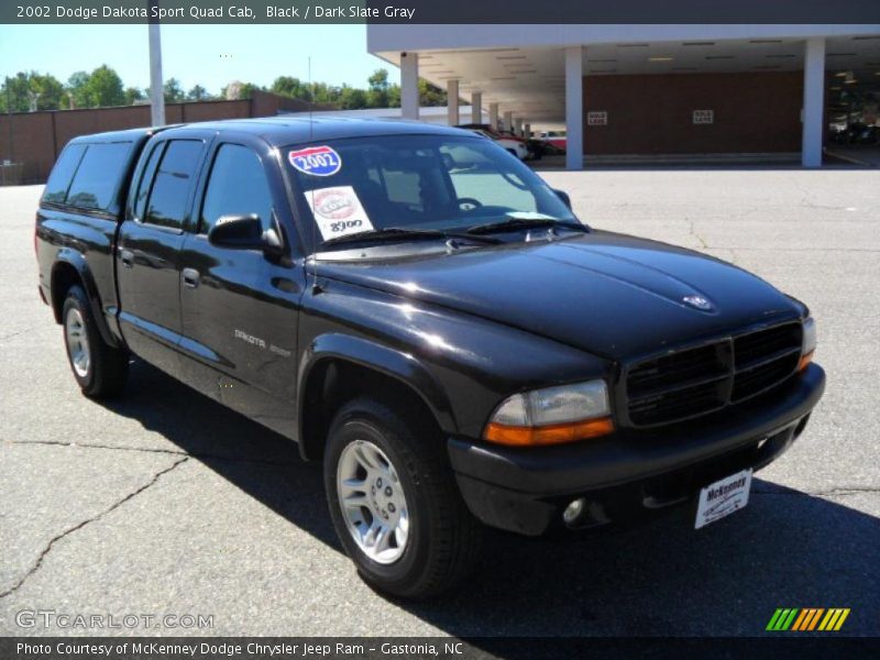 Black / Dark Slate Gray 2002 Dodge Dakota Sport Quad Cab