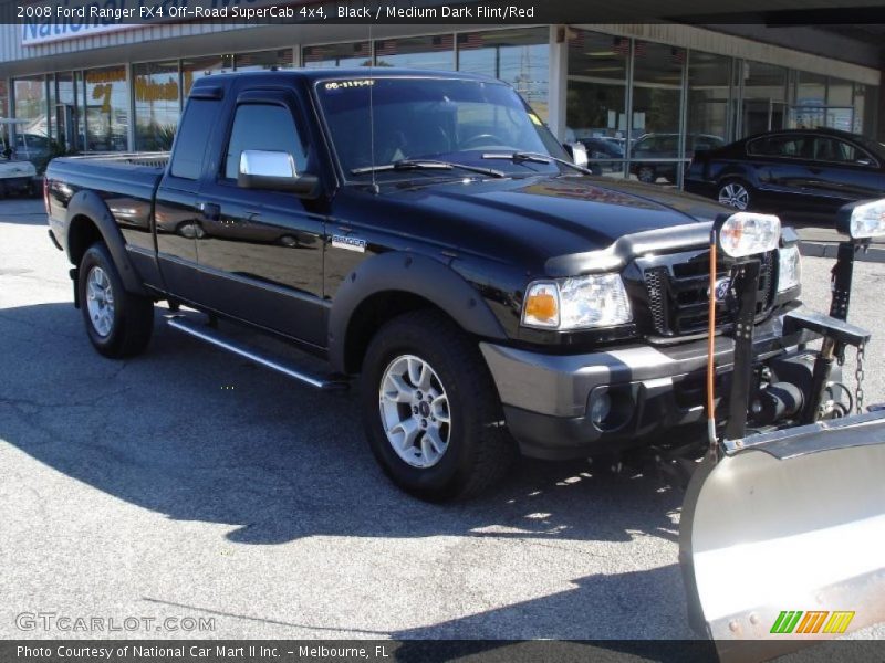 Black / Medium Dark Flint/Red 2008 Ford Ranger FX4 Off-Road SuperCab 4x4