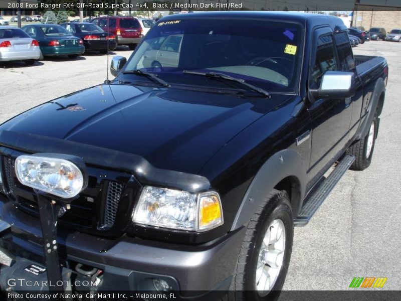 Black / Medium Dark Flint/Red 2008 Ford Ranger FX4 Off-Road SuperCab 4x4