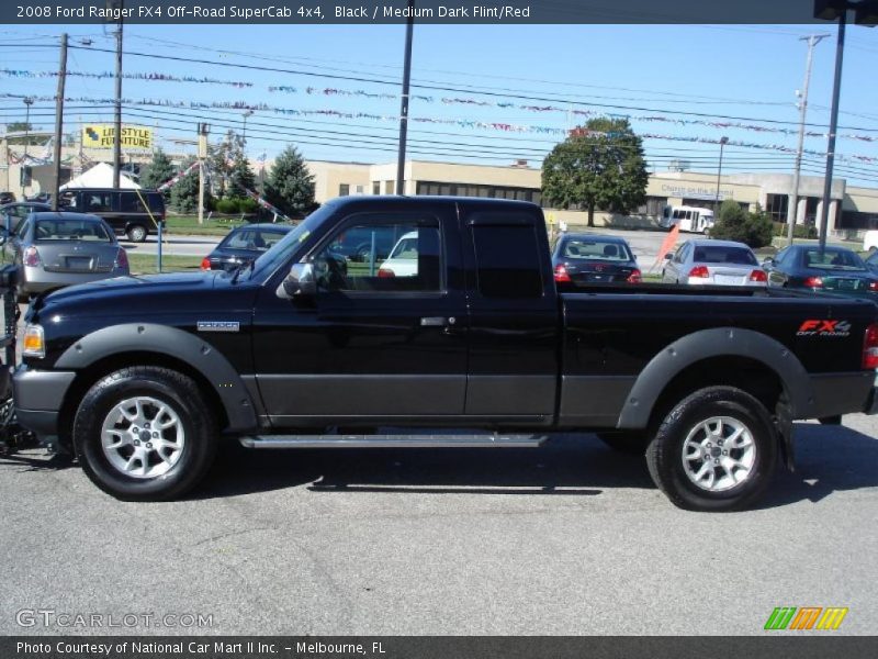 Black / Medium Dark Flint/Red 2008 Ford Ranger FX4 Off-Road SuperCab 4x4