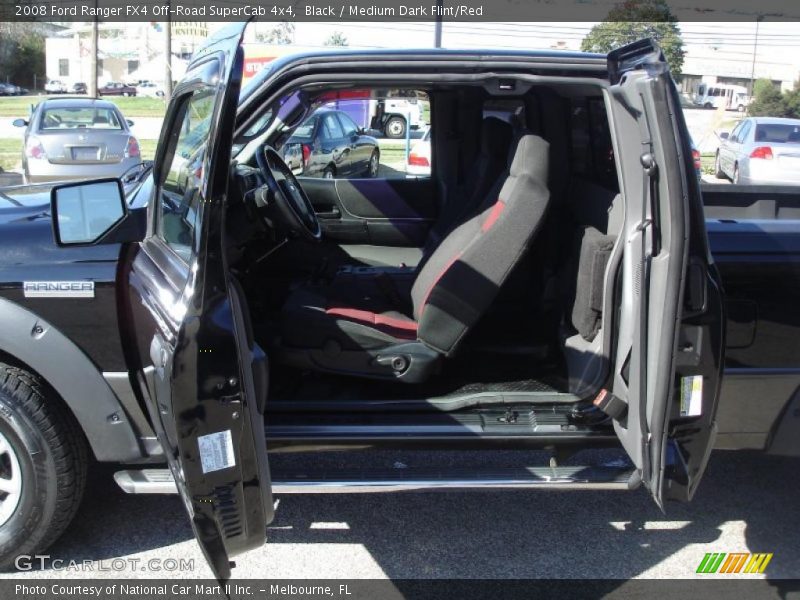 Black / Medium Dark Flint/Red 2008 Ford Ranger FX4 Off-Road SuperCab 4x4
