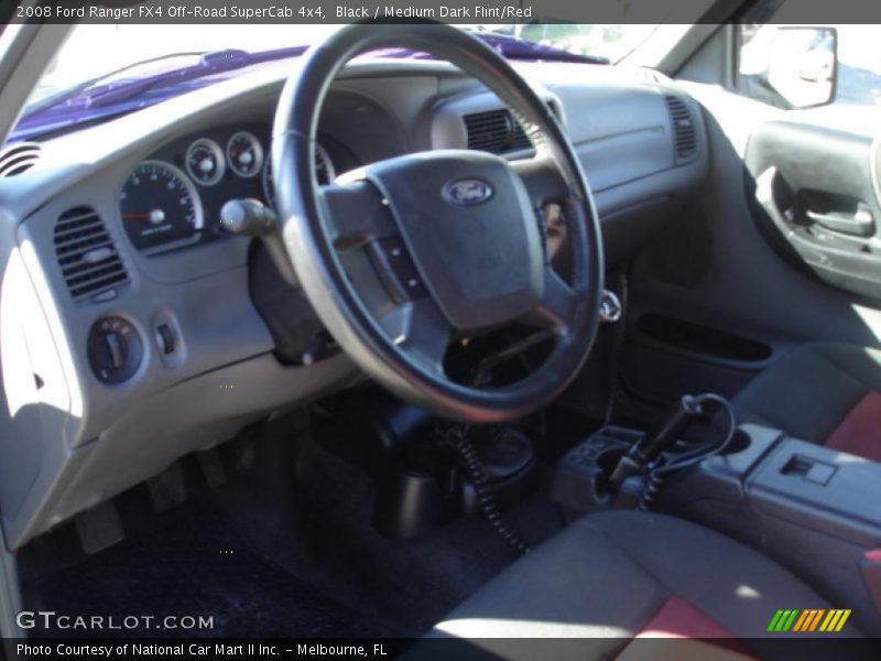 Black / Medium Dark Flint/Red 2008 Ford Ranger FX4 Off-Road SuperCab 4x4