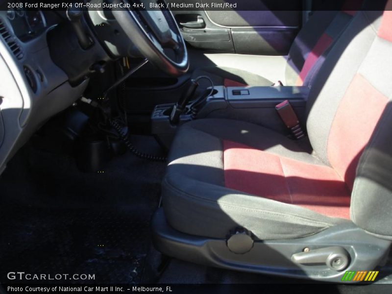 Black / Medium Dark Flint/Red 2008 Ford Ranger FX4 Off-Road SuperCab 4x4