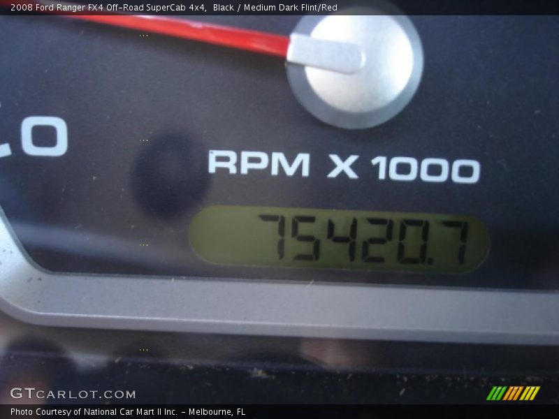 Black / Medium Dark Flint/Red 2008 Ford Ranger FX4 Off-Road SuperCab 4x4