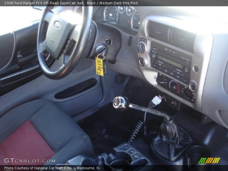 Black / Medium Dark Flint/Red 2008 Ford Ranger FX4 Off-Road SuperCab 4x4