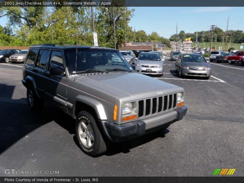 Silverstone Metallic / Agate 2001 Jeep Cherokee Sport 4x4