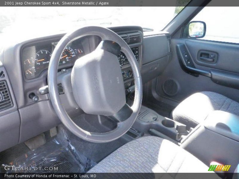 Silverstone Metallic / Agate 2001 Jeep Cherokee Sport 4x4