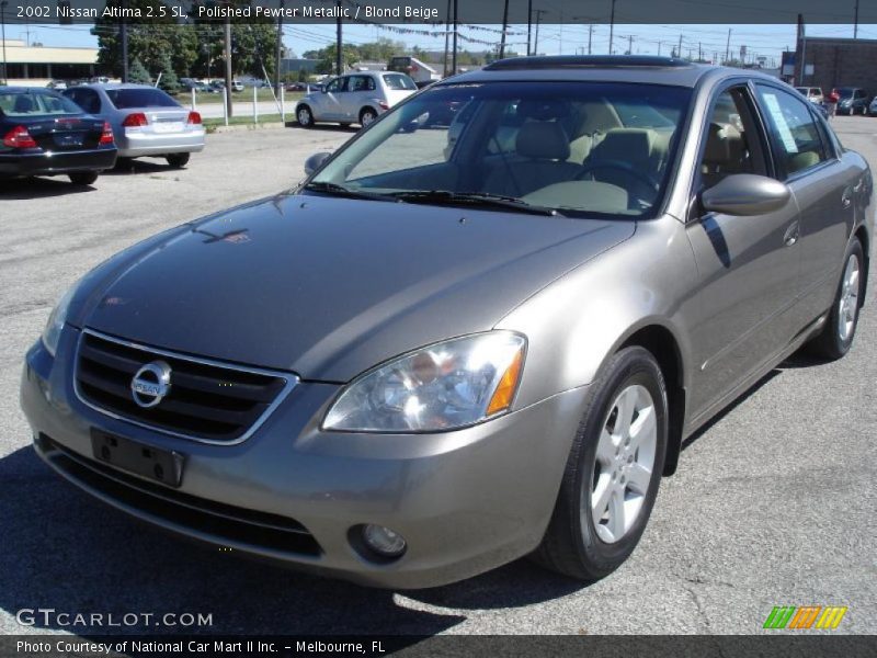 Polished Pewter Metallic / Blond Beige 2002 Nissan Altima 2.5 SL