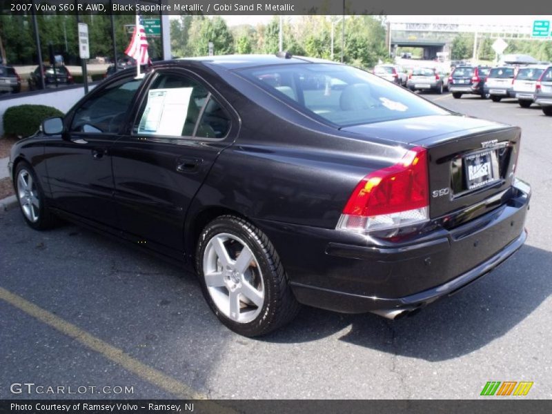 Black Sapphire Metallic / Gobi Sand R Metallic 2007 Volvo S60 R AWD