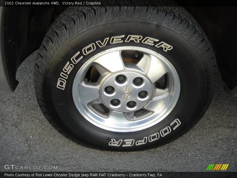 Victory Red / Graphite 2002 Chevrolet Avalanche 4WD