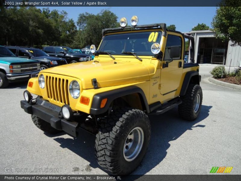 Solar Yellow / Agate Black 2001 Jeep Wrangler Sport 4x4