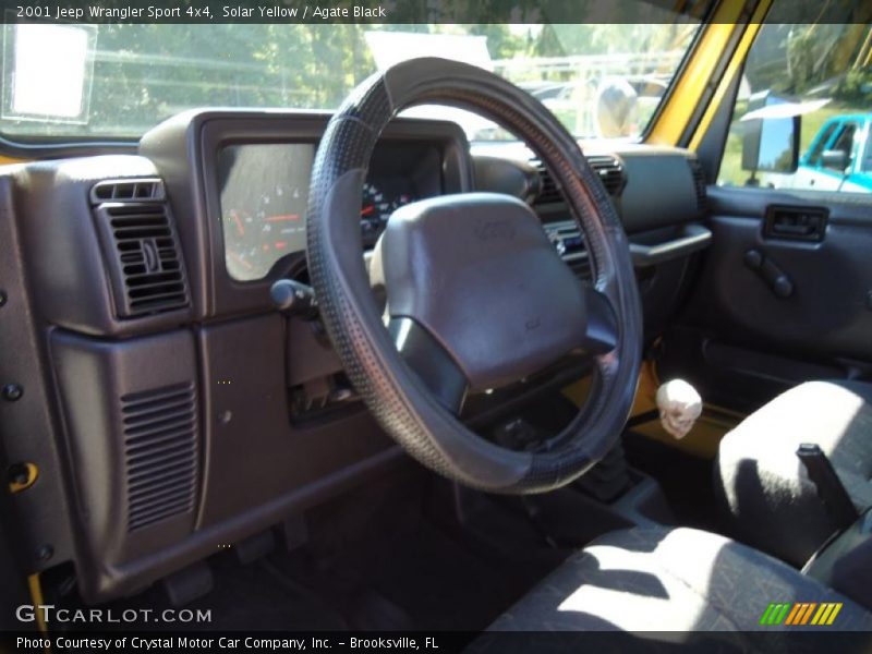 Solar Yellow / Agate Black 2001 Jeep Wrangler Sport 4x4