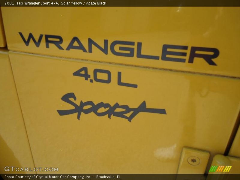 Solar Yellow / Agate Black 2001 Jeep Wrangler Sport 4x4