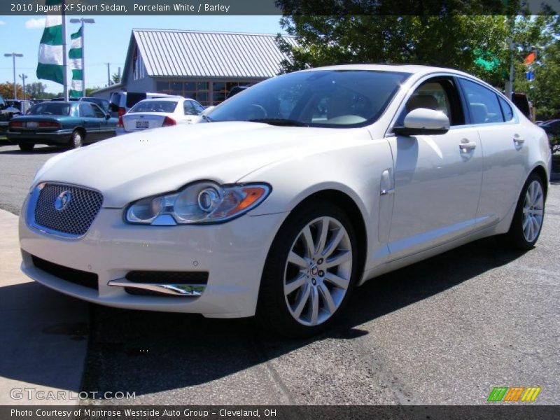 Porcelain White / Barley 2010 Jaguar XF Sport Sedan