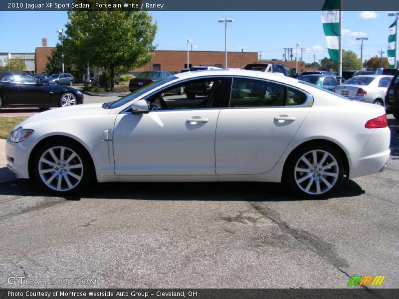 Porcelain White / Barley 2010 Jaguar XF Sport Sedan