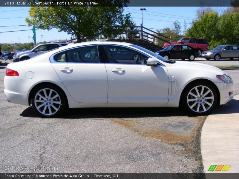 Porcelain White / Barley 2010 Jaguar XF Sport Sedan