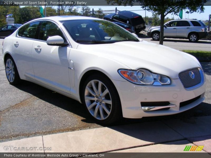 Porcelain White / Barley 2010 Jaguar XF Sport Sedan