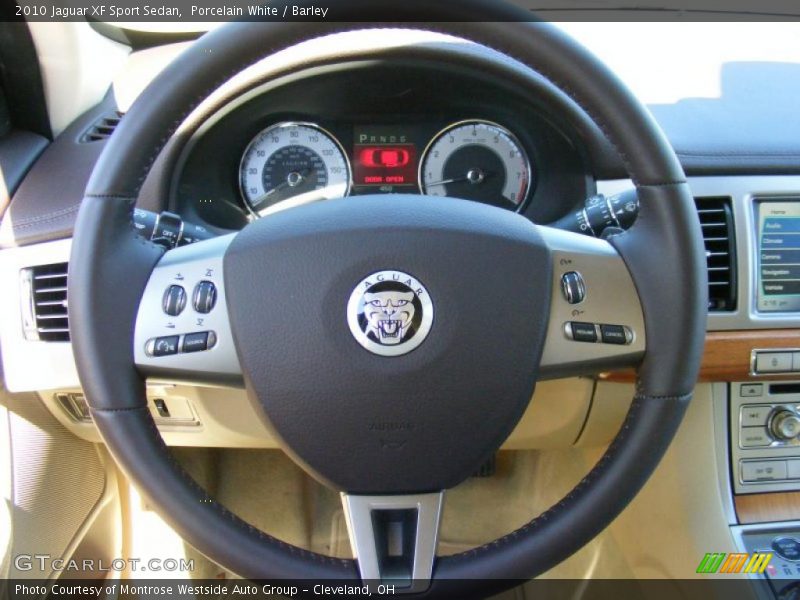 Porcelain White / Barley 2010 Jaguar XF Sport Sedan