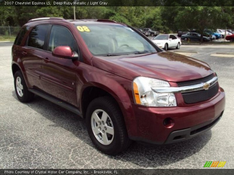 Deep Ruby Metallic / Light Gray 2007 Chevrolet Equinox LS