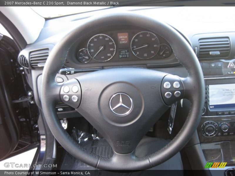 Diamond Black Metallic / Black 2007 Mercedes-Benz C 230 Sport