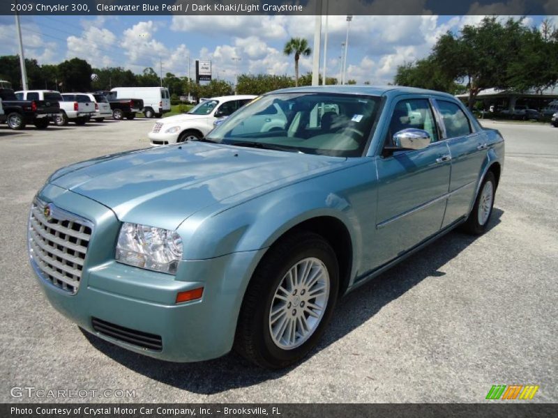 Clearwater Blue Pearl / Dark Khaki/Light Graystone 2009 Chrysler 300
