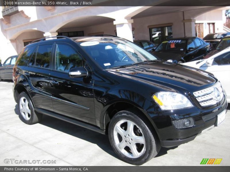 Black / Black 2008 Mercedes-Benz ML 350 4Matic