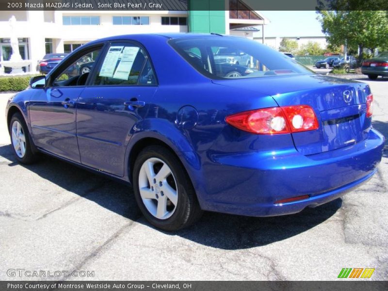 Sonic Blue Pearl / Gray 2003 Mazda MAZDA6 i Sedan