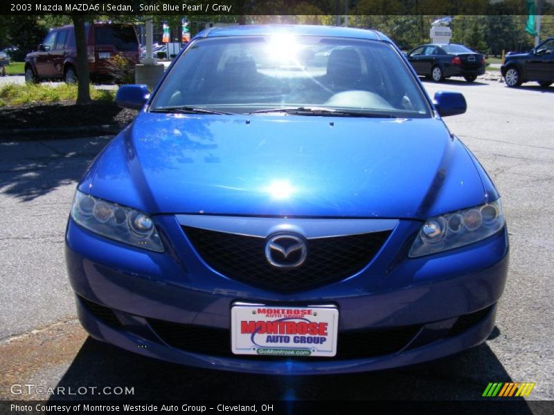 Sonic Blue Pearl / Gray 2003 Mazda MAZDA6 i Sedan