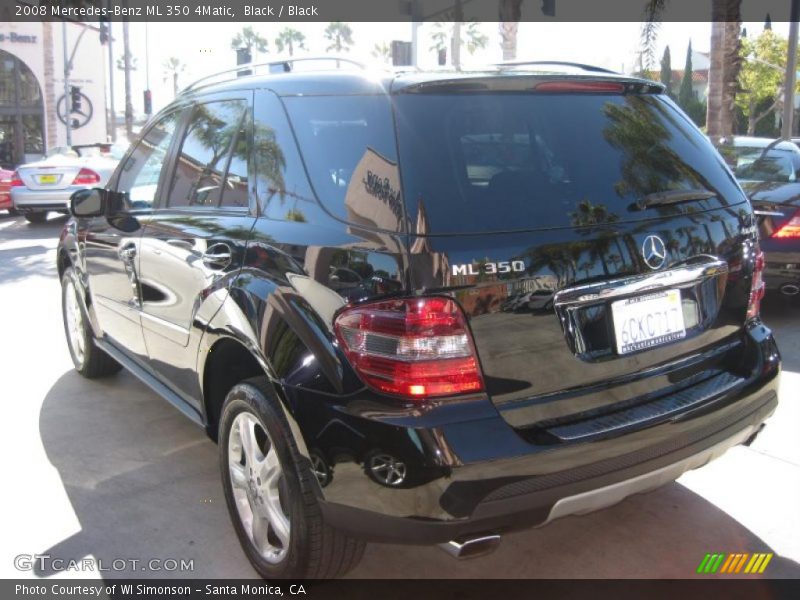 Black / Black 2008 Mercedes-Benz ML 350 4Matic