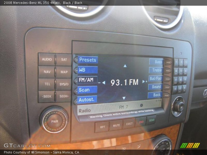 Black / Black 2008 Mercedes-Benz ML 350 4Matic