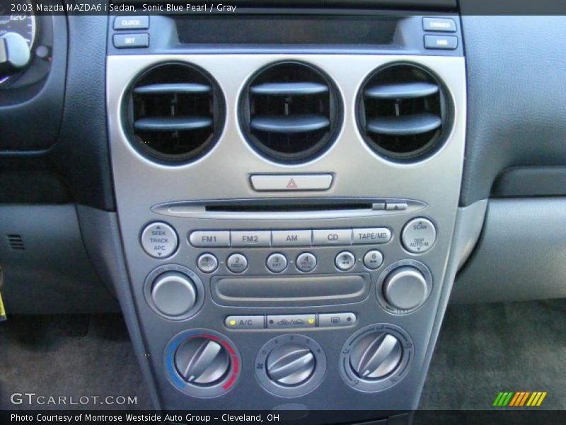 Sonic Blue Pearl / Gray 2003 Mazda MAZDA6 i Sedan