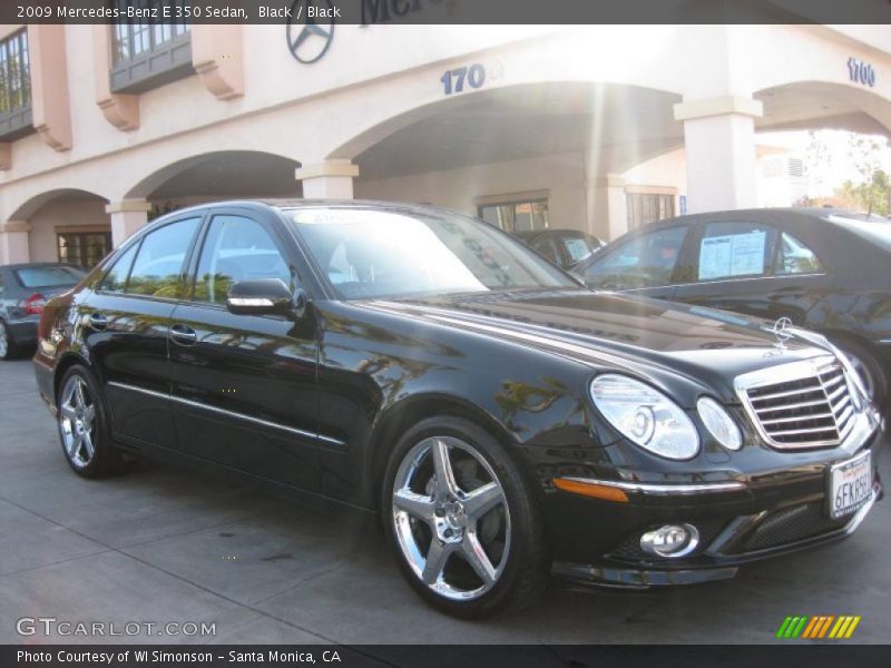 Black / Black 2009 Mercedes-Benz E 350 Sedan