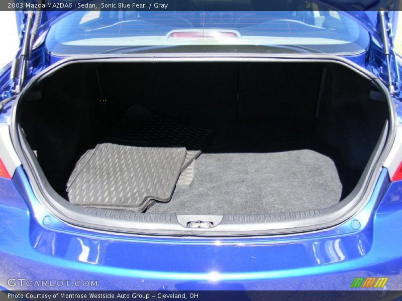 Sonic Blue Pearl / Gray 2003 Mazda MAZDA6 i Sedan