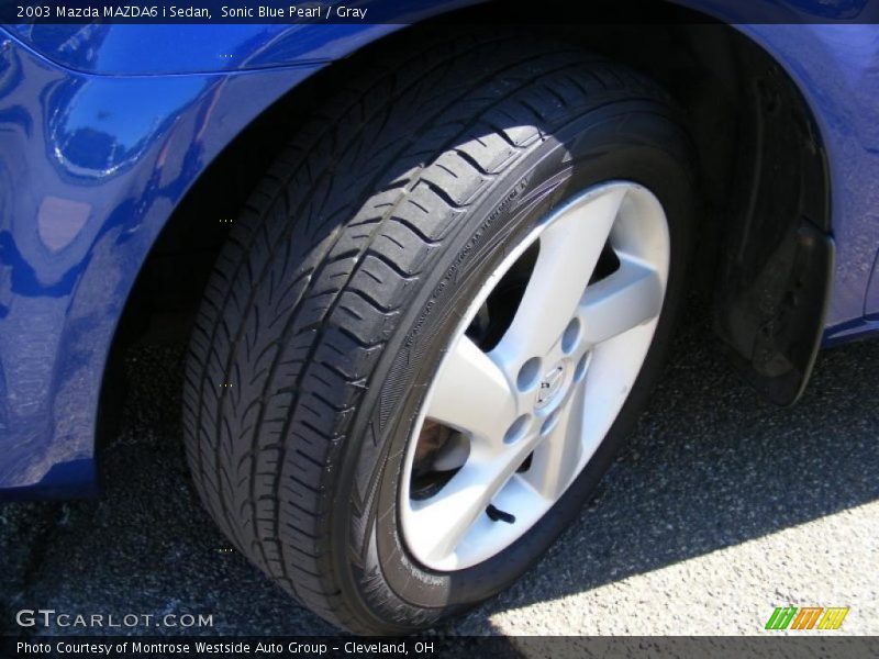 Sonic Blue Pearl / Gray 2003 Mazda MAZDA6 i Sedan
