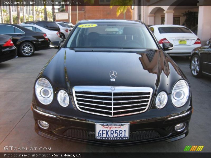 Black / Black 2009 Mercedes-Benz E 350 Sedan
