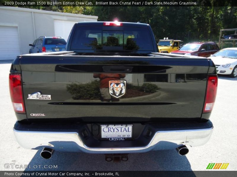 Brilliant Black Crystal Pearl / Dark Slate/Medium Graystone 2009 Dodge Ram 1500 Big Horn Edition Crew Cab