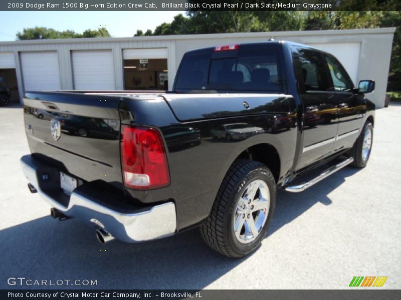 Brilliant Black Crystal Pearl / Dark Slate/Medium Graystone 2009 Dodge Ram 1500 Big Horn Edition Crew Cab