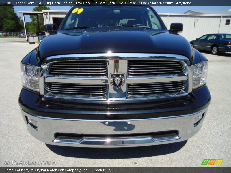 Brilliant Black Crystal Pearl / Dark Slate/Medium Graystone 2009 Dodge Ram 1500 Big Horn Edition Crew Cab