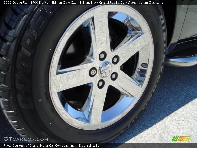 Brilliant Black Crystal Pearl / Dark Slate/Medium Graystone 2009 Dodge Ram 1500 Big Horn Edition Crew Cab