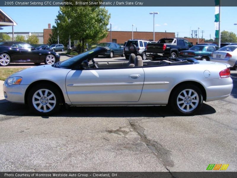 Brilliant Silver Metallic / Dark Slate Gray 2005 Chrysler Sebring GTC Convertible